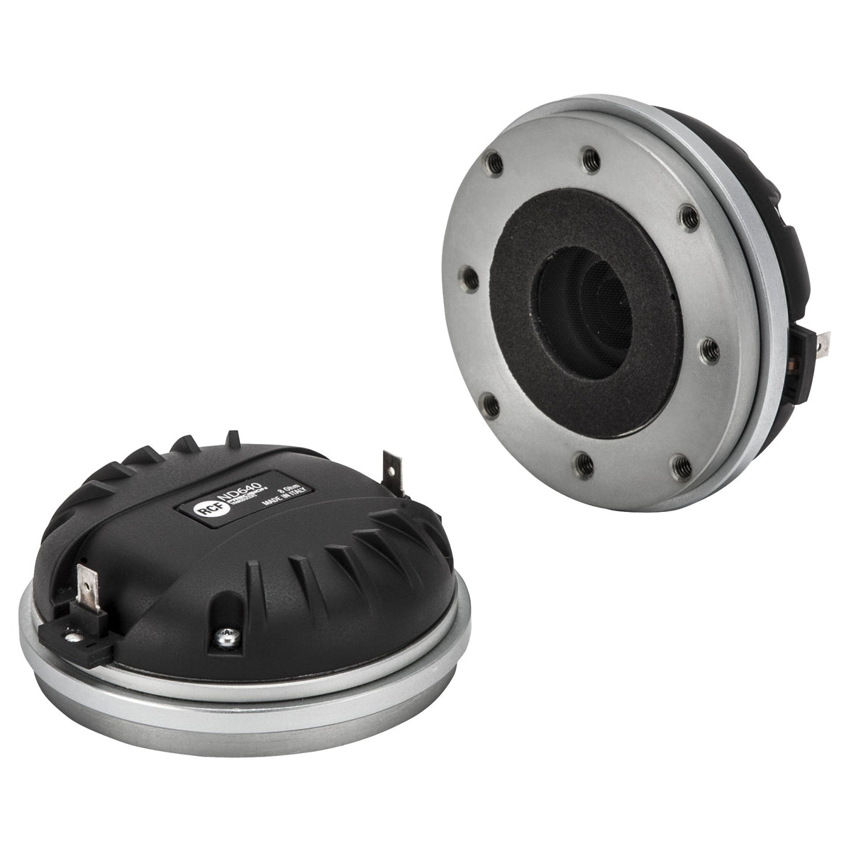 RCF ND640, 1.4" Exit Compression Driver, 90W RMS, 180W Program, 110 dB Sensitivity, 700 Hz-20 kHz, Titanium Diaphragm, 8 Ohm