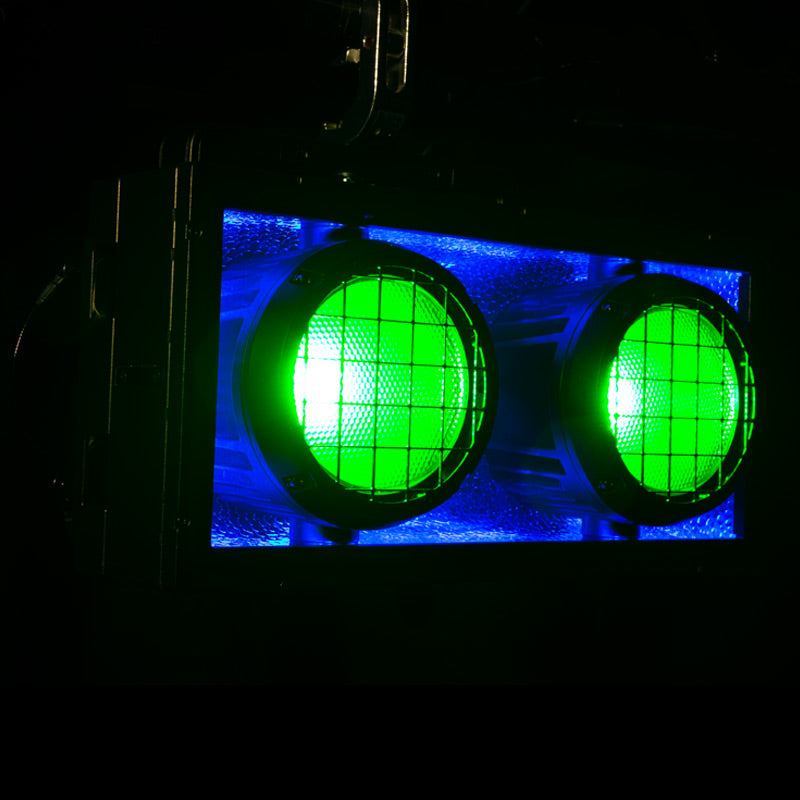 ADJ Encore DBX, IP65 Dual Blinder, 2 x 150 Watt Rgbaw Individual Controllable Cells, RGB Background, Aria X2