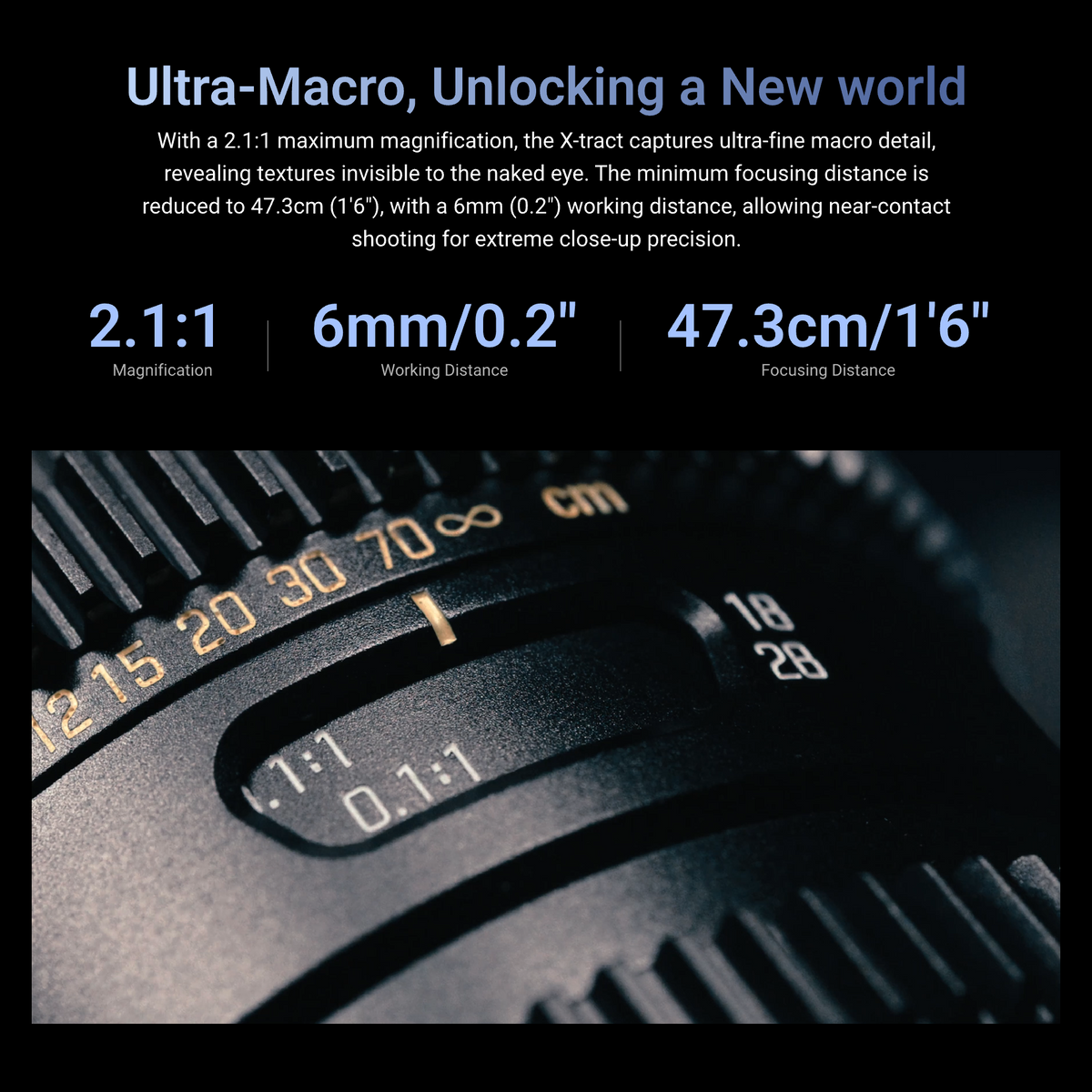 DZOFILM X-tract 18-28mm_0/90/360°(PL_Black_Case_3pcs_Metric), Probe Zoom Cine Lens, PL Mount, Macro Probe Optics