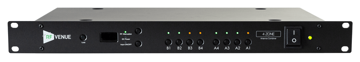 RF Venue 4ZONE 4ZONE, 4 Zone Antenna Combiner for Wireless Microphones