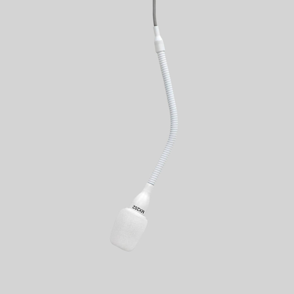 Shure MX202BP/N, Microflex Overhead, No Cartridge, Black Mini-Condenser for Overhead Miking, 30' Unterminated Cable, Plate Mount Preamp with Screw Terminals