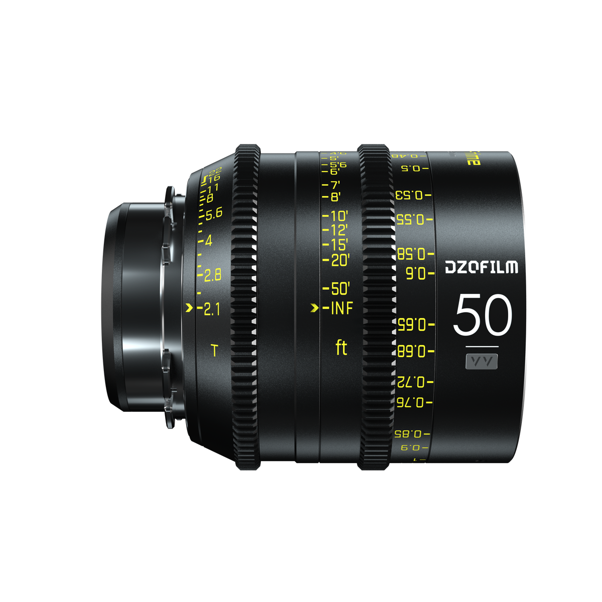 DZOFILM Vespid FF 50mm T2.1 PL & EF mount, Vista Vision Full-Frame Coverage, Interchangeable PL and EF Mount, 46.5mm Image Circle, Manual Focus and Iris, M77 Front Filter