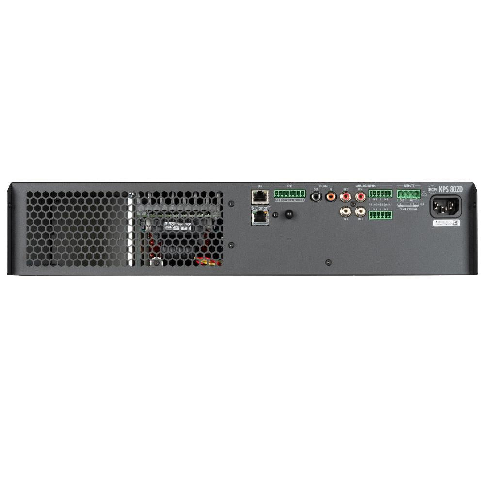 RCF KPS 802D - Class D Power Amplifier with DSP, Dante-Equipped (2 X 800 W)