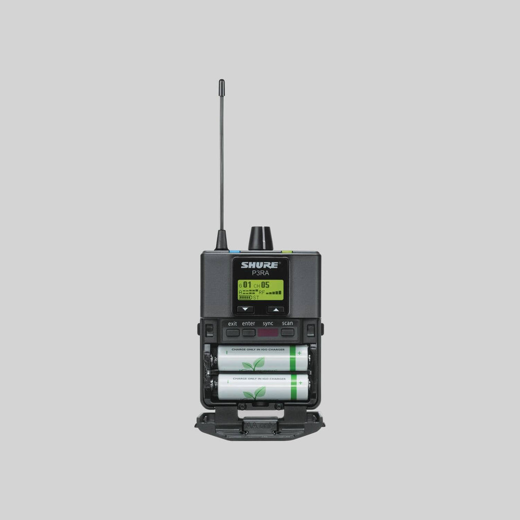 Shure P3RA-H20, Premium Wireless Bodypack Receiver, PSM300 Professional Bodypack Receiver