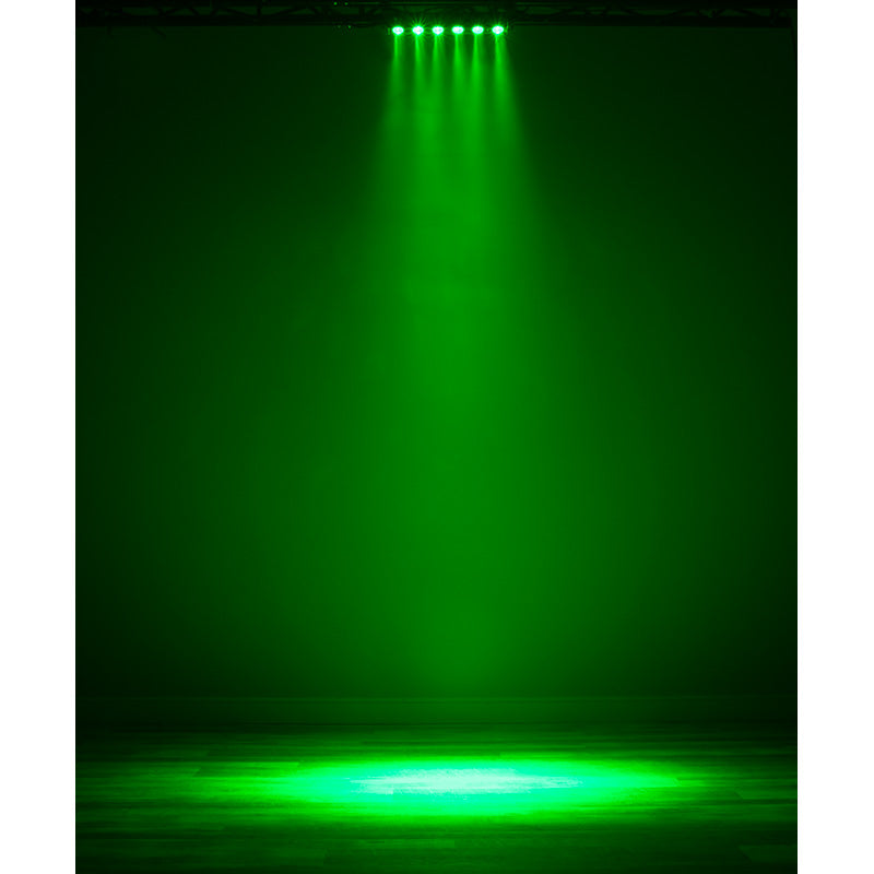 ADJ UBL6H, 1/2 Meter Linear Lime Infused Bar, 6 x 20 Watt HEX LED's, RGBAL Plus UV 17 Degree Beam Angle, High CRI of 90, Includes 20 Degree Diffusion Lens