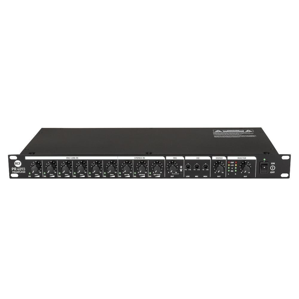 RCF PR-4093 - Preamplifier (9 Inputs / 3 Outputs)