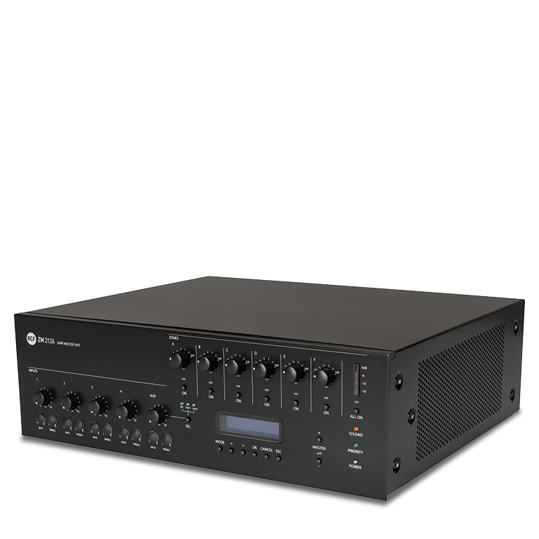 RCF ZM2124 - 6 Zone Digital Mixer/Amplifier Master Unit - 240W