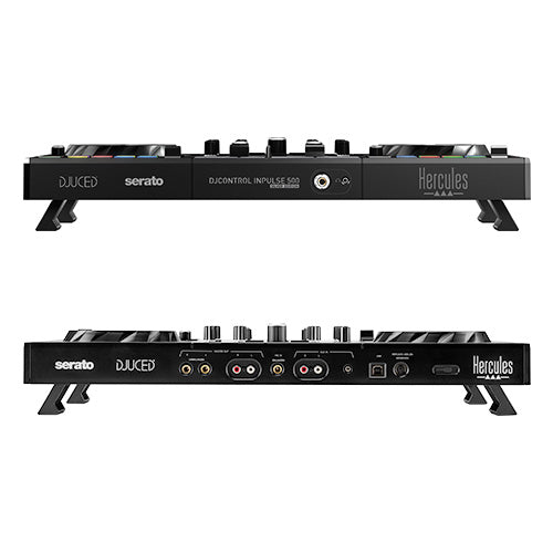 Hercules DJ DJControl Inpulse 500 Silver Edition, 2-Deck DJ Controller for Serato DJ and DJUCED with Beatmatch Guide, Silver Edition