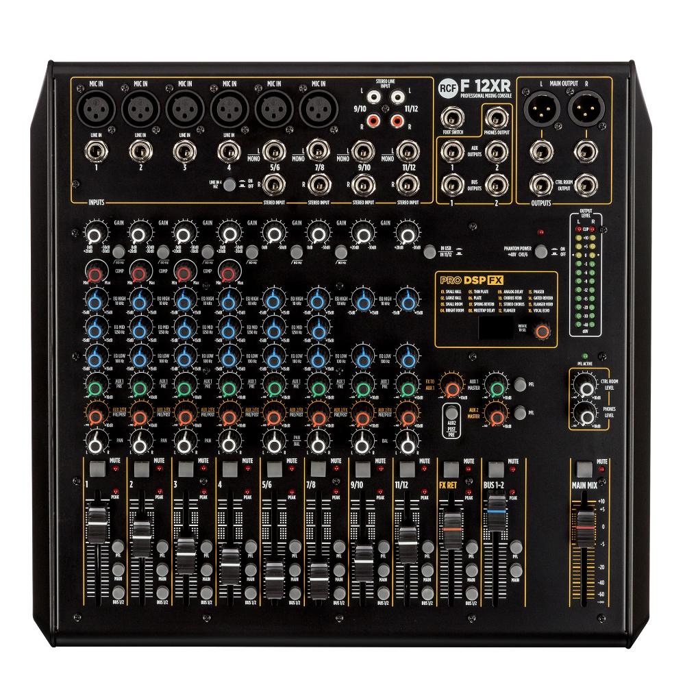 RCF F12-XR - 12 Channel Mixer w/ FX and Recording