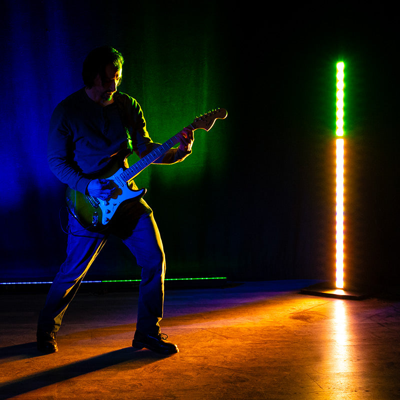 ADJ ElectraPix Bar 16, IP65 1 Meter Bar, Battery Powered, 16 x 20 Watt HEX LED Rgbaluv Individual Pixel Control, Backround RGB LEDs, Aria X2 Wireles, 20 Degree Diffusion Filter, L Track System