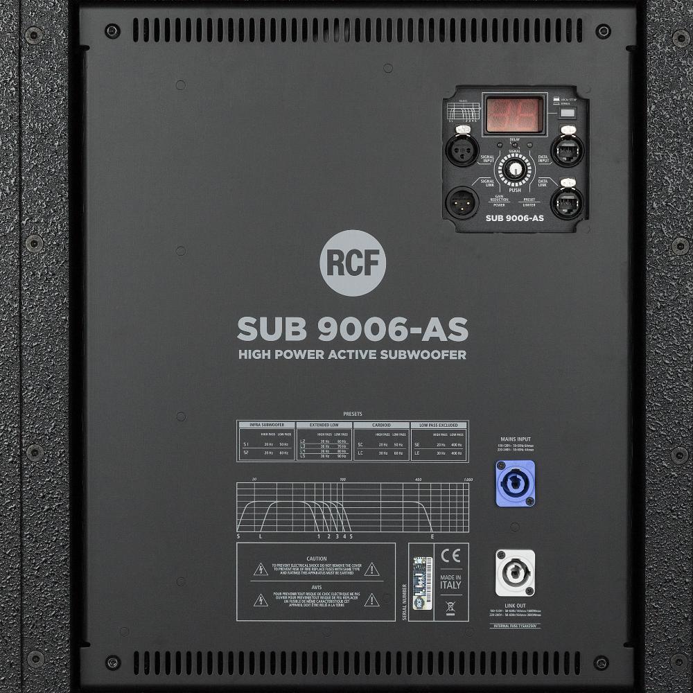 RCF SUB9006-AS - Active 7200W Dual 18" Subwoofer (RDNET Ready)