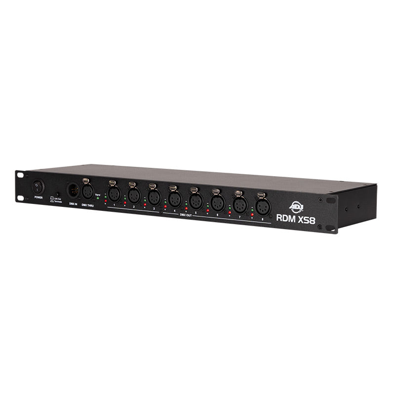 ADJ RDM XS8, 8 Output RDM/DMX 19" Rack Mount Splitter, 5 Pin DMX