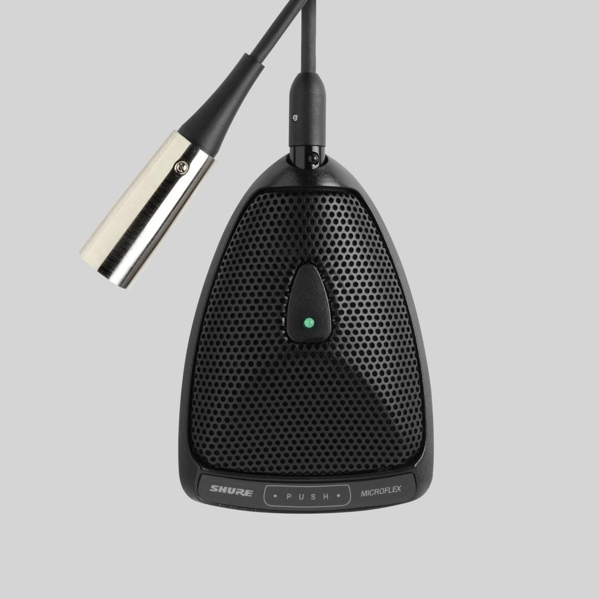 Shure MX393/S, Microflex Boundary, Supercardioid, Condenser Boundary Microphone, Built-in Preamp, 12' 3-pin Mini Connector (TA3F) to XLR Cable, Programmable Switch and LED Indicator