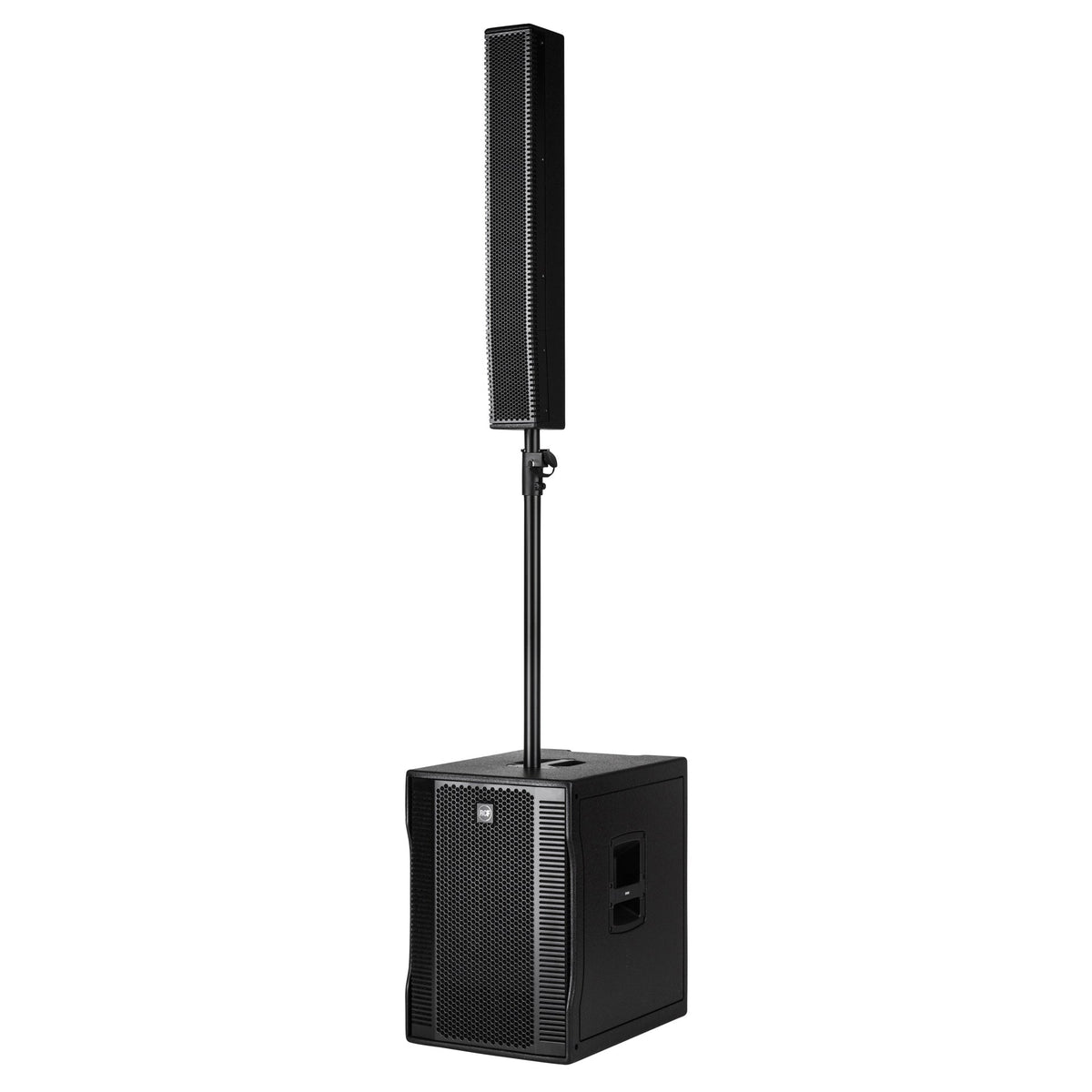RCF EVOX-12-SYSTEM-W, Active 1400W Portable PA System, Baltic Birch, 15" Subwoofer and (8)x4" Top, White - USED