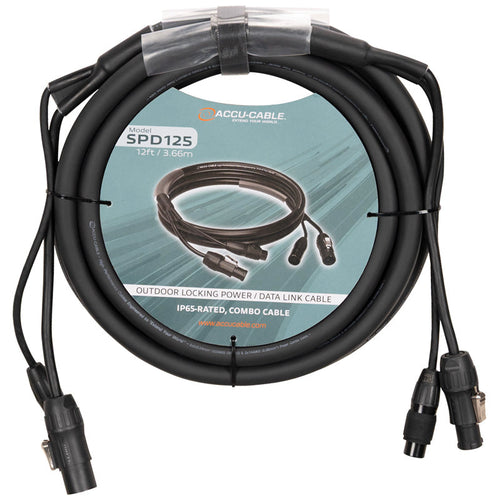 Accu-Cable SPD125, 12 ft - 5-Pin DMX & IP65 Link Cables