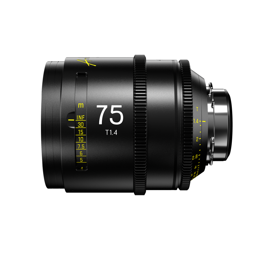 DZOFILM Arles 75mm FF/VV Prime Cine Lens(PL mount feet) - Imperial, Vista Vision Full-Frame High-Speed Prime, PL and EF Mount, T1.4 Fast Aperture, 16-Blade Iris, M86 Front Filter