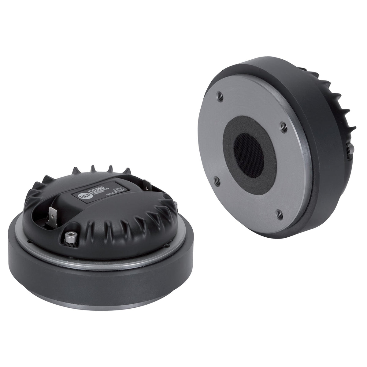 RCF CD350, 1" Exit Compression Driver, 50W RMS, 100W Program, 108 dB Sensitivity, 1200 Hz-20 kHz, Mylar Diaphragm, 8 Ohm