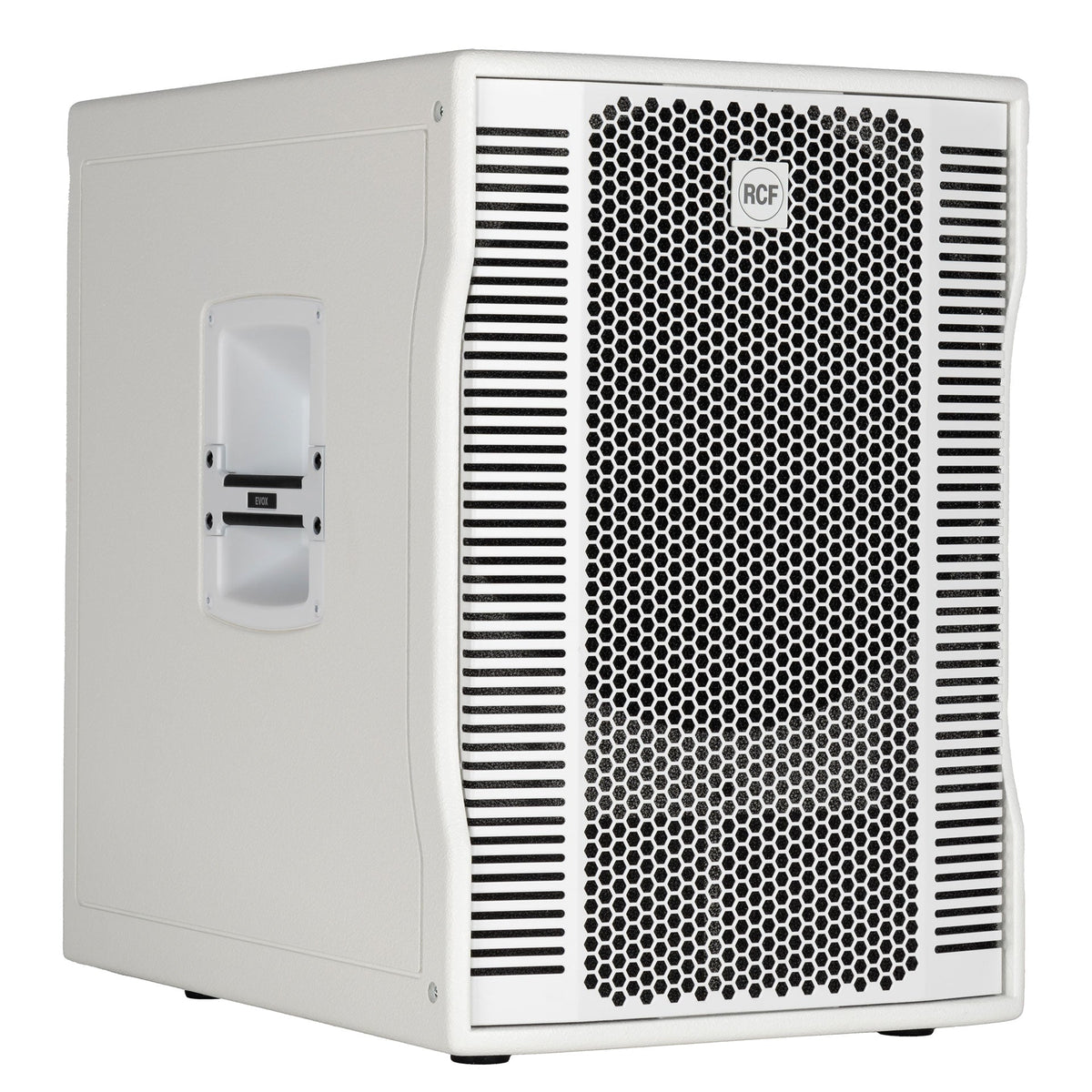 RCF EVOX-12-SYSTEM-W, Active 1400W Portable PA System, Baltic Birch, 15" Subwoofer and (8)x4" Top, White - USED