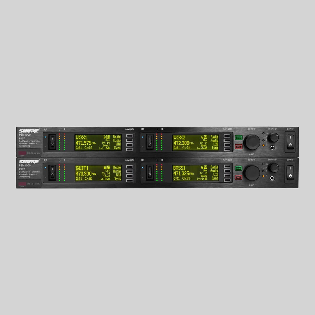Shure P10T-J8A, Wireless Transmitter, Dual Transmitter for Shure PSM 1000 Personal Monitor System