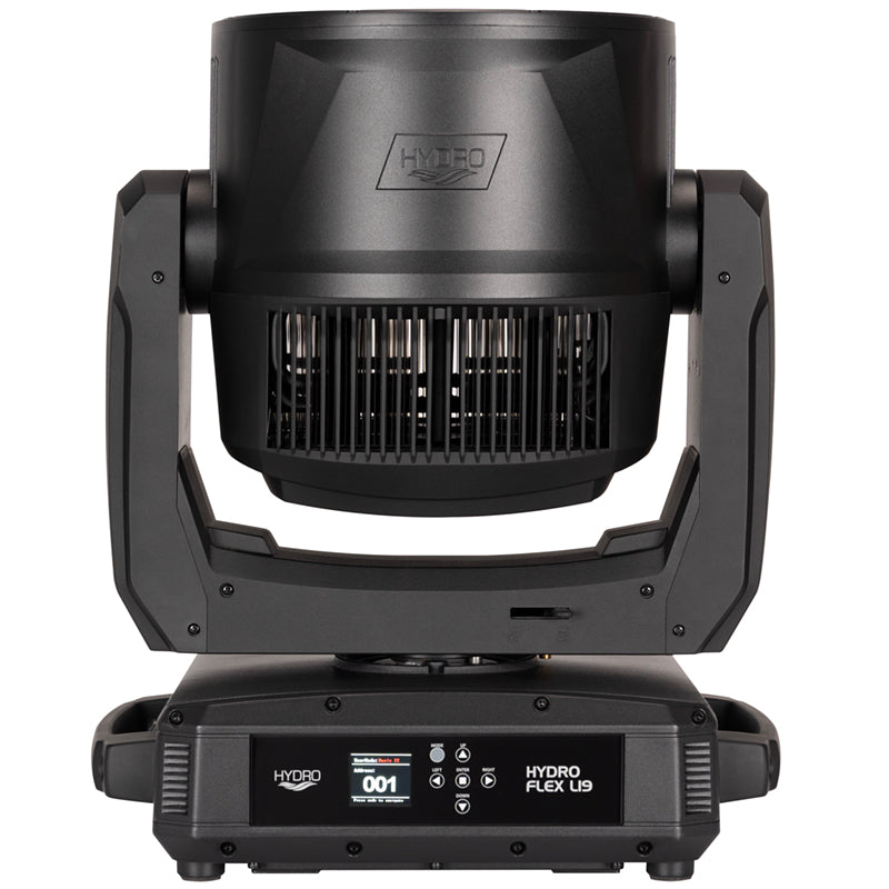 ADJ Hydro Flex L19, IP65 Moving Head Wash Fixture, 19 x 60 Watt Rgbl 17,000 Lumens, Zoom Range 8-56 Degree, Aria X2