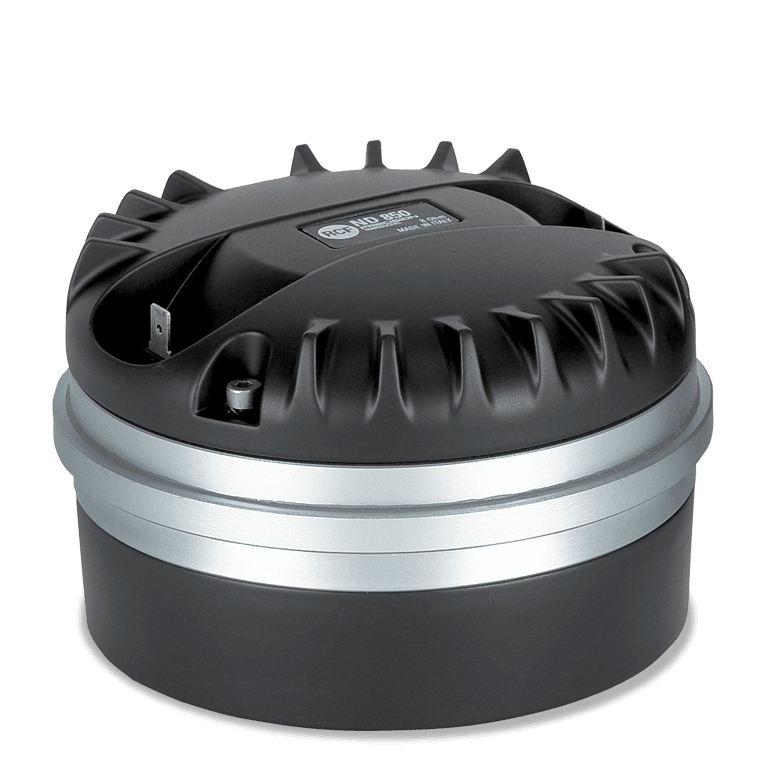 RCF ND850 2, 2" Exit Compression Driver, 110W RMS, 220W Program, 109 dB Sensitivity, 500 Hz-20 kHz, Titanium Diaphragm, 8 Ohm
