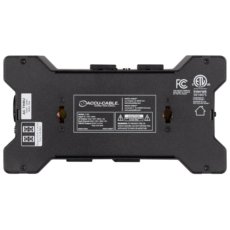 ADJ Power Bone T1ED, Distribution Box with 2 x Seetronic IP65 Outdoor Locking Power Input and Thru Connections with 4 x Standard Indoor Edison Outputs Sockets