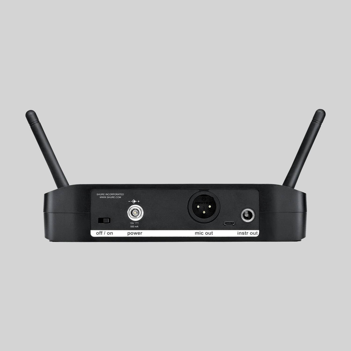 Shure GLXD14+/B98-Z3, Digital Wireless Instrument System with Beta 98H/C Clip-on Gooseneck Microphone, The GLXD-D+ Dual Band Wireless Presenter System features the precision-crafted Beta 98H/C flexible gooseneck microphone for brass, woodwind and