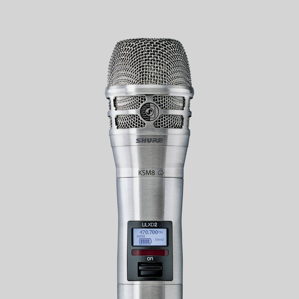 Shure ULXD2/K8B-G57, Digital Handheld Transmitter with KSM8 Capsule, KSM8B