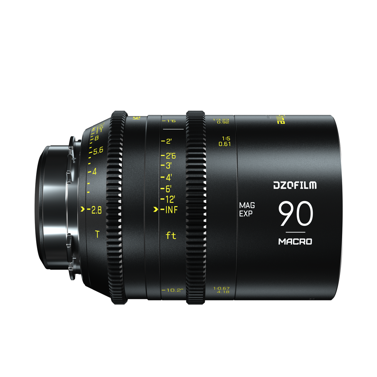 DZOFILM Vespid FF Macro 90mm T2.8 PL & EF mount - Imperial, Vista Vision Full-Frame Coverage, Interchangeable PL and EF Mount, 46.5mm Image Circle, Manual Focus and Iris, M77 Front Filter