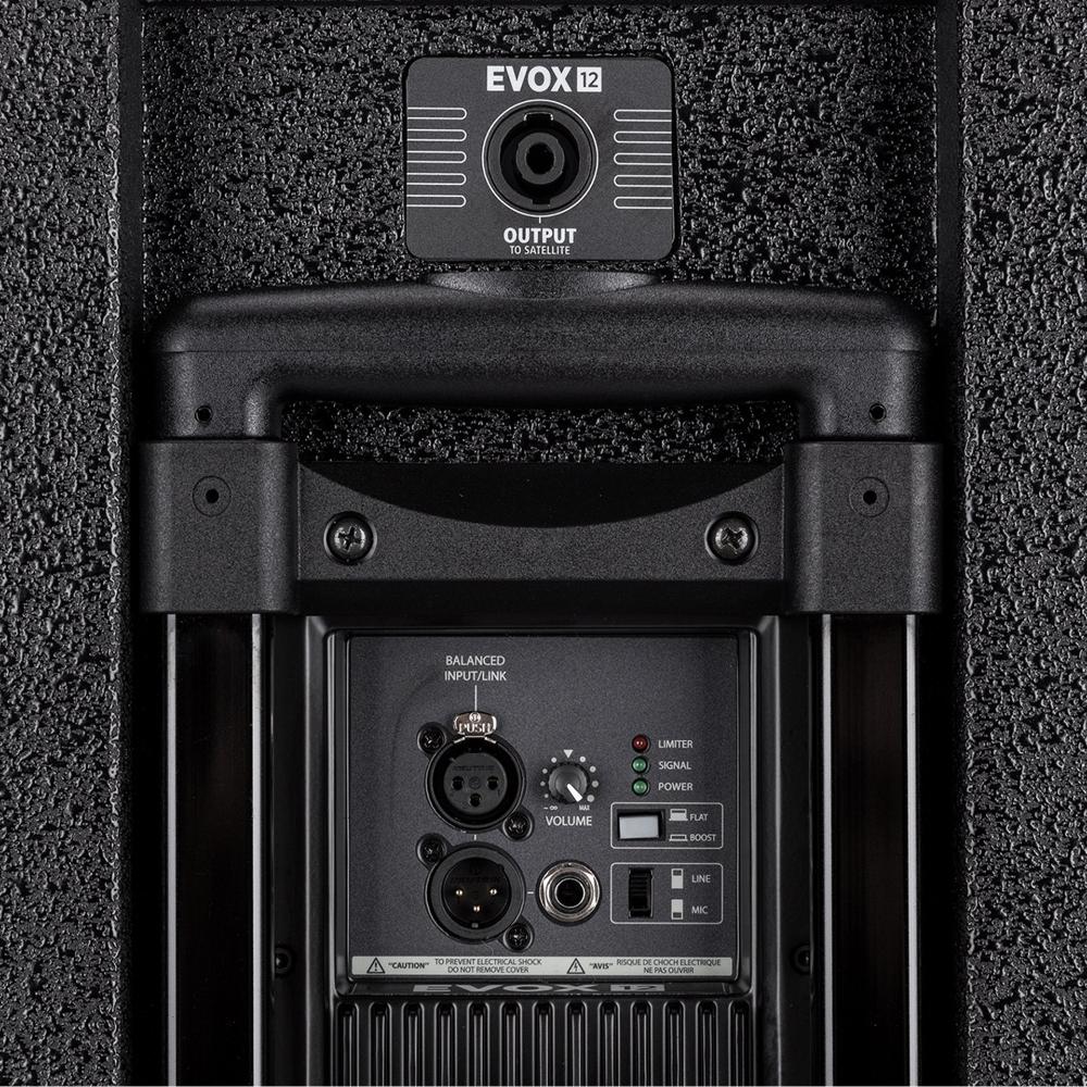 RCF EVOX-12-SYSTEM - Active 1400W Portable PA System (Baltic Birch), 15" Subwoofer and (8)x4" Top