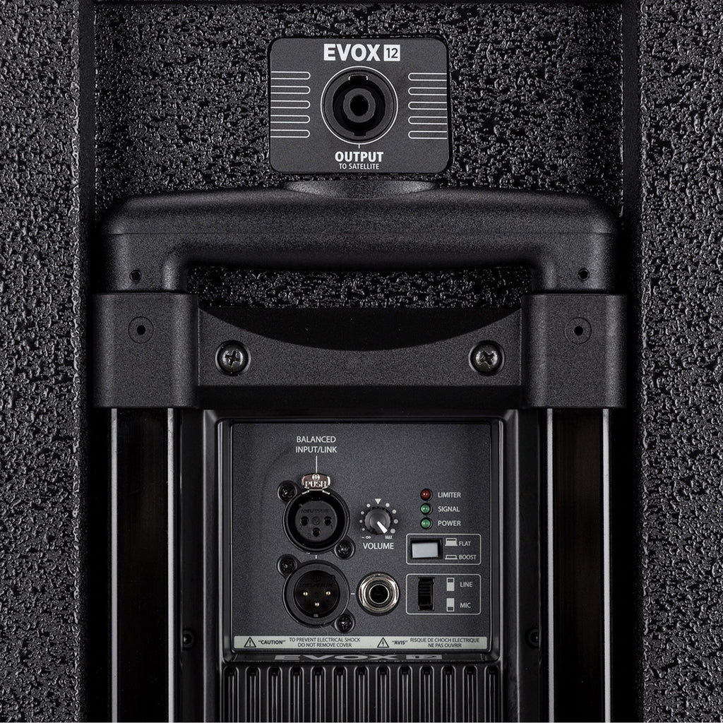 RCF EVOX-12-SYSTEM-W, Active 1400W Portable PA System, Baltic Birch, 15" Subwoofer and (8)x4" Top, White - USED