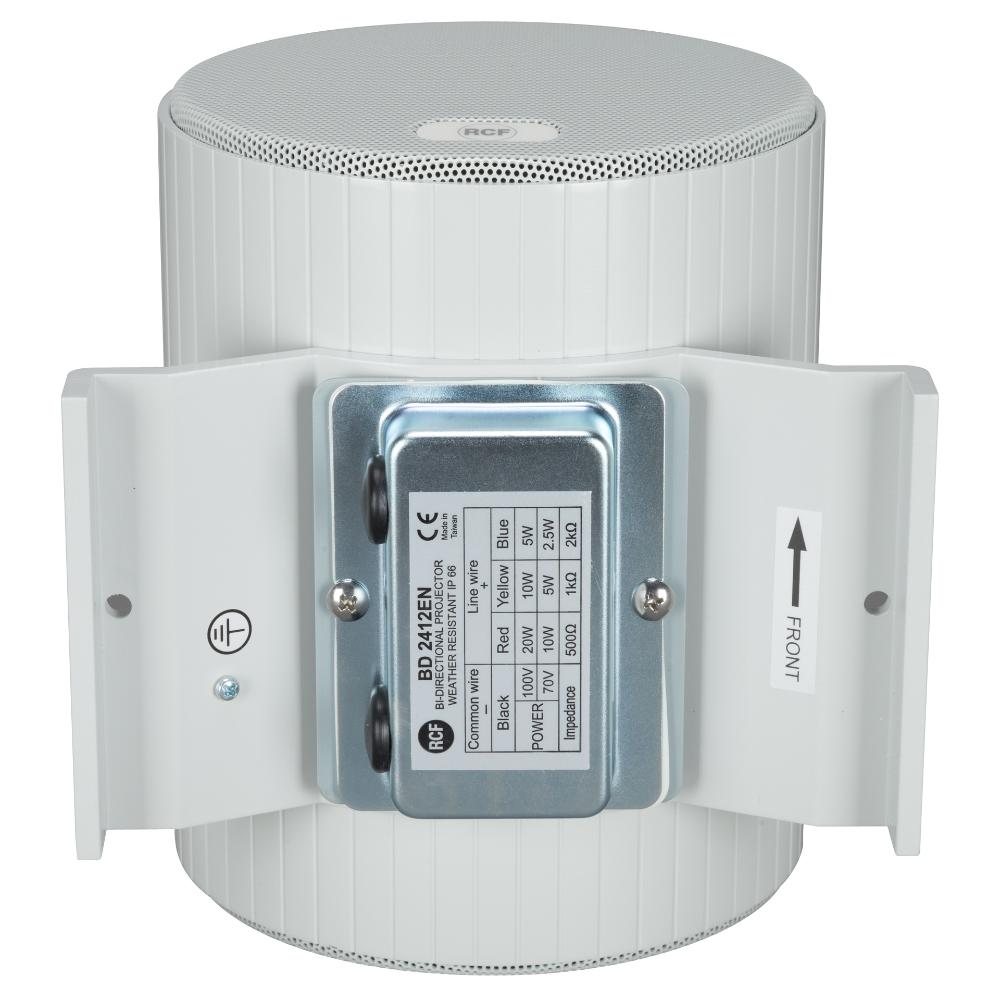 RCF BD 2412EN - Bidirectional Sound Projector, Alu., Ip 55, 12W, 70-100V - EN54-24