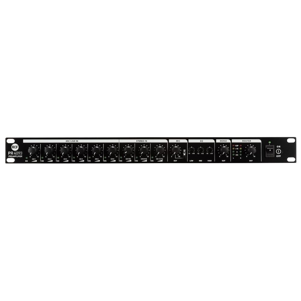 RCF PR-4093 - Preamplifier (9 Inputs / 3 Outputs)