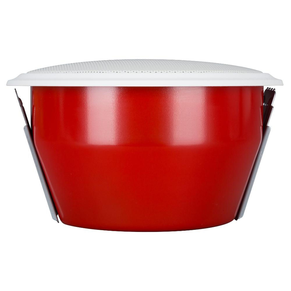 RCF PL 70EN - 6" Twin-Cone Flush Mounting Ceiling Speaker, White Frame+Grid, 6W, 70-100V. Steel Back-Can Included - EN54-24