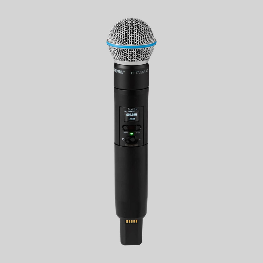 Shure SLXD24D/B58-H55, Dual Wireless System with 2 SLXD2+/B58 Handheld Transmitters, Dual Wireless Vocal System with Beta 58