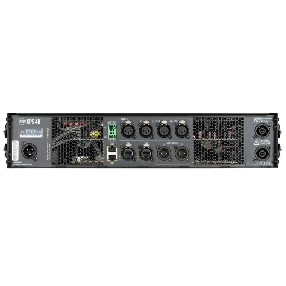 RCF XPS-4K - Class D Power Amplifier with DSP, RDNet Management (4 X 1,000 W @ 4 Ω)