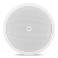 RCF PL 70EN - 6" Twin-Cone Flush Mounting Ceiling Speaker, White Frame+Grid, 6W, 70-100V. Steel Back-Can Included - EN54-24