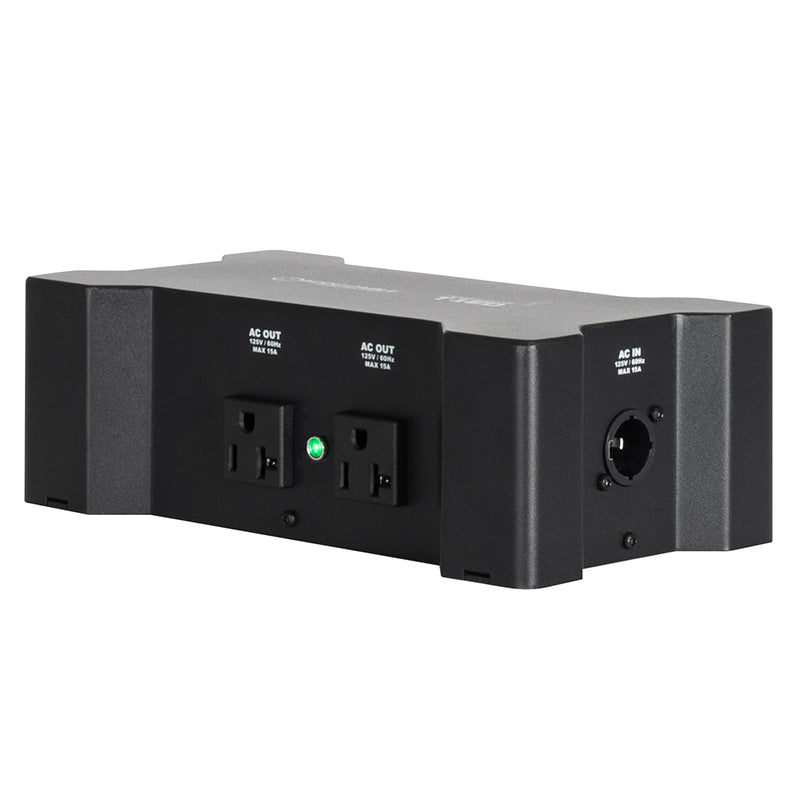 ADJ Power Bone T1ED, Distribution Box with 2 x Seetronic IP65 Outdoor Locking Power Input and Thru Connections with 4 x Standard Indoor Edison Outputs Sockets