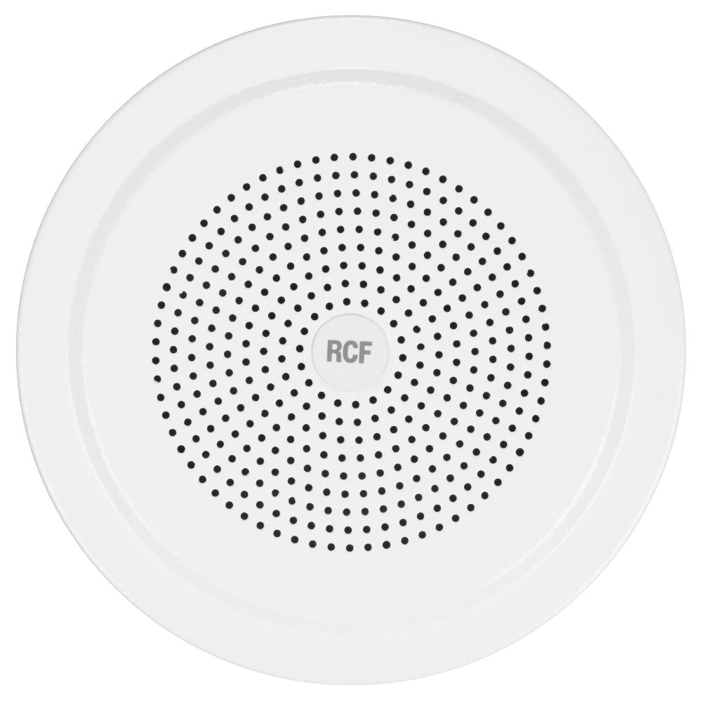RCF DU 60EN - 5" Twin-Cone Ceiling Flush/Semi Flush Mounting Speaker, White, 6W, 70-100V - EN54-24