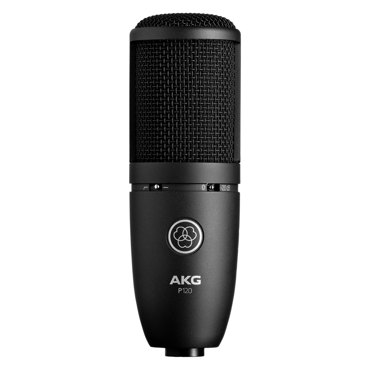 AKG P120, Studio Condenser Microphone, Rugged all-metal body and robust design, Withstands tough day-to-day use, Switchable bass-cut filter
