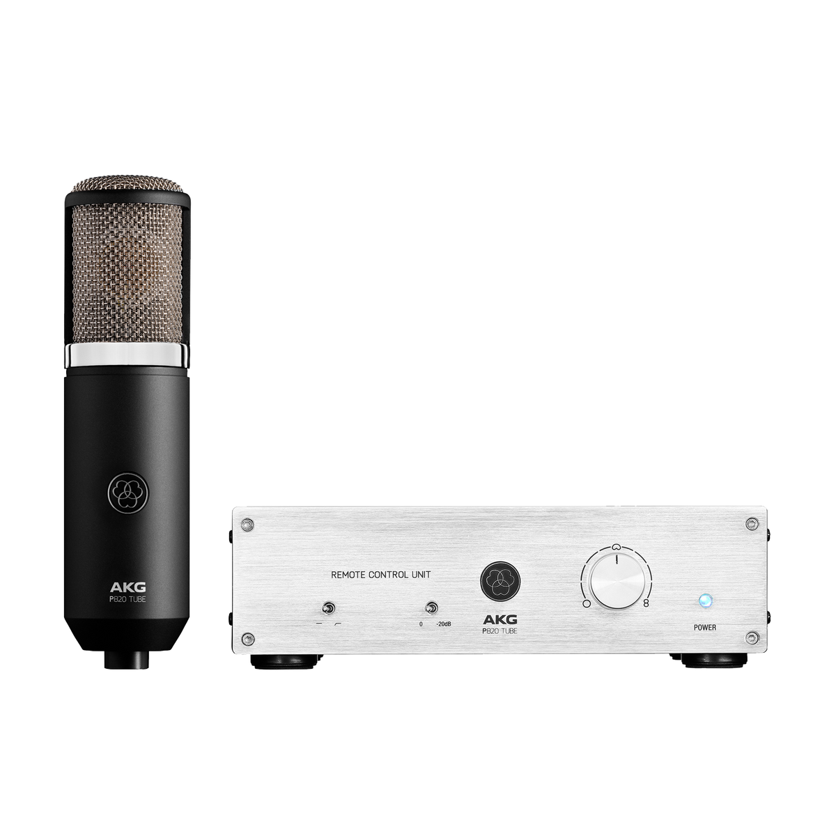 AKG P820 TUBE, Studio Condenser Microphone, Elegant remote control, Allows choice of nine different polar patterns, Switchable bass-cut filter