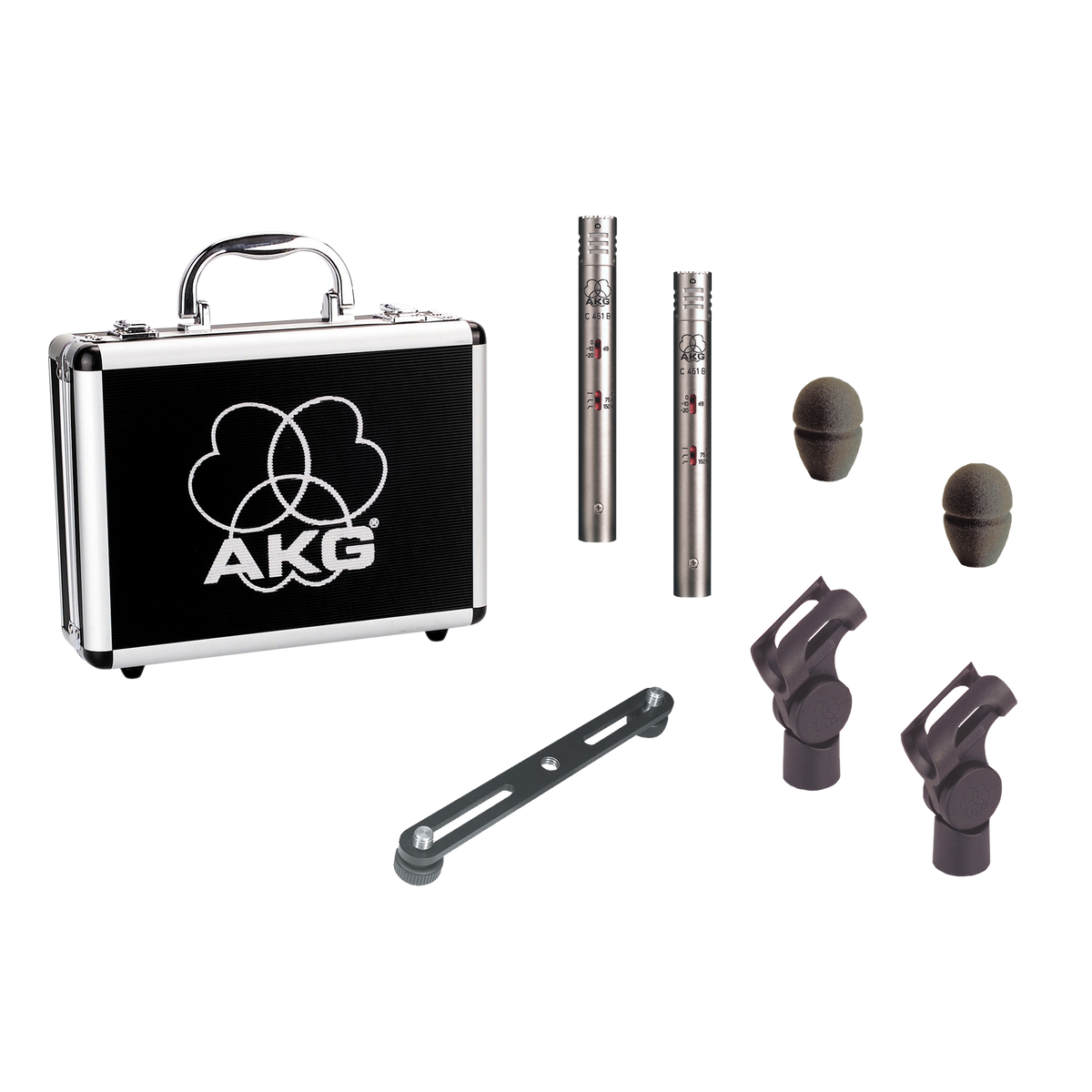 AKG C451 B MATCHED PAIR, Studio Condenser Microphone, Sound of the legendary C451 EB + CK1 capsule from 1969, Delivers stunning sound quality with maximum accuracy, Read More