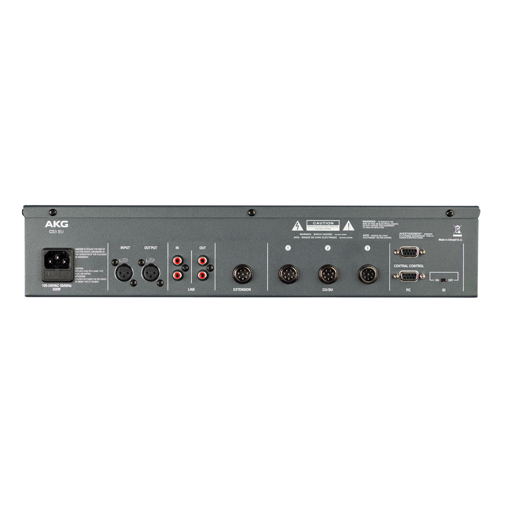 AKG CS3 BU, Conference System Equipment, All in one conference controller, For discussion systems of up to 60 stations per base unit, Four selectable operating modes