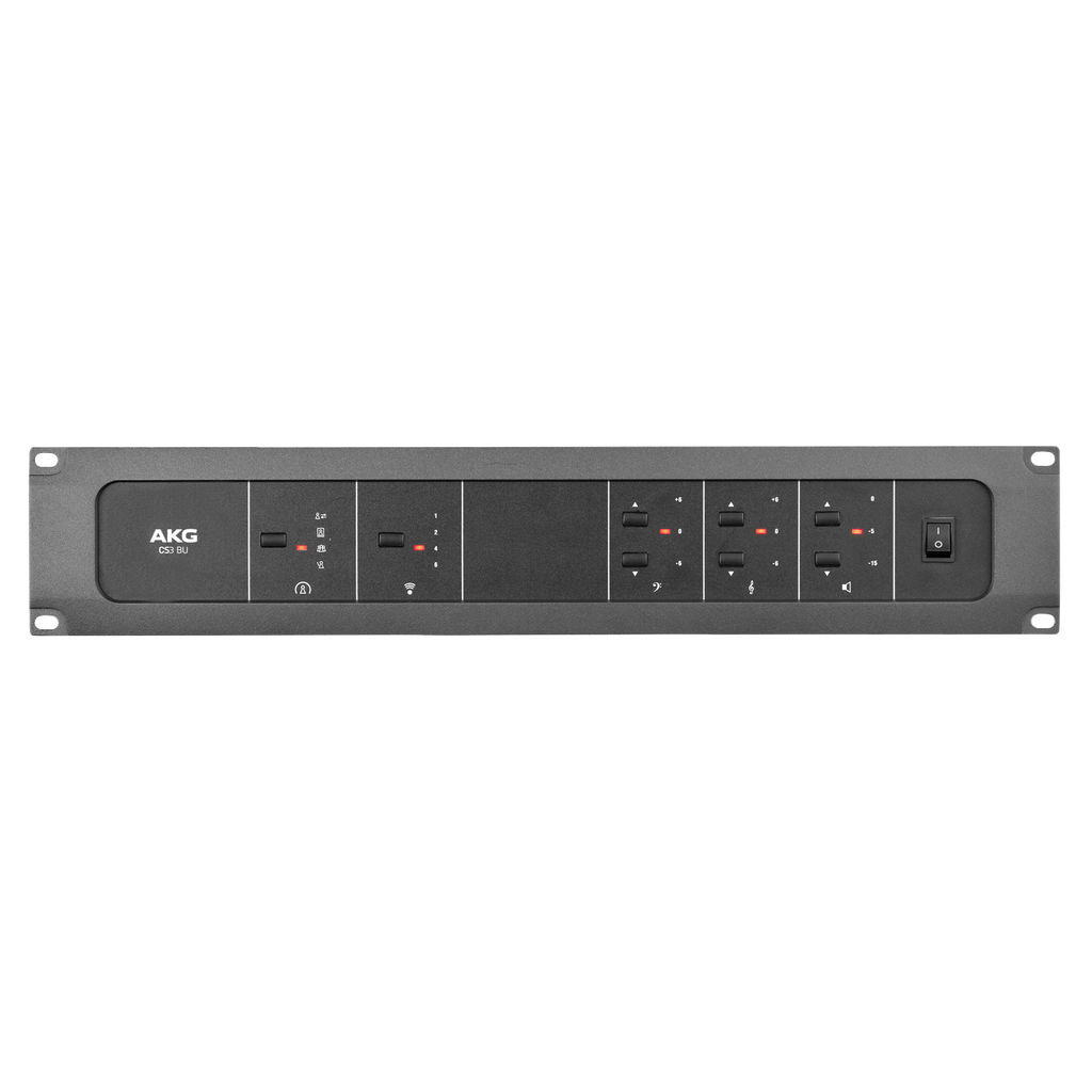 AKG CS3 BU, Conference System Equipment, All in one conference controller, For discussion systems of up to 60 stations per base unit, Four selectable operating modes
