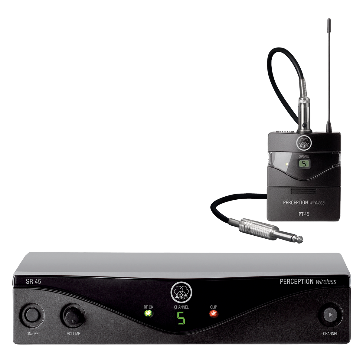 AKG Perception Wireless 45 Instrumental Set BD A, Wireless Microphone System, 30MHz selection bandwidth, Save operation for simple multichannel systems, Up to eight hours of operation from a single AA size battery