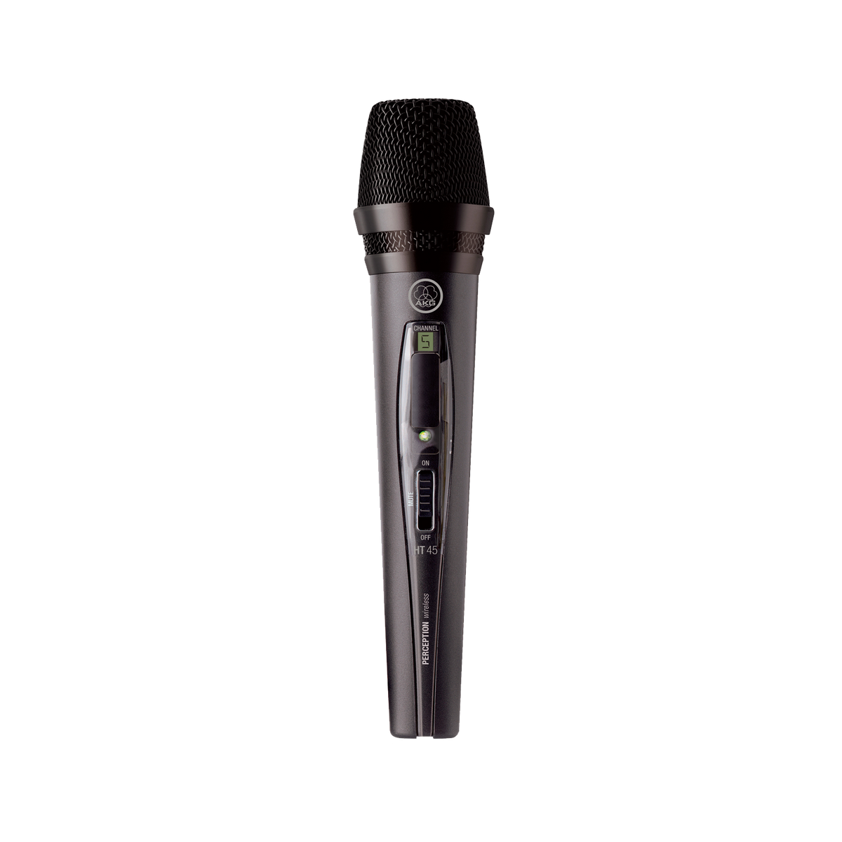 AKG HT45 BD A, Wireless Handheld Transmitter, Up to eight hours of operation from a single AA-size battery, Saves money in day-to-day use, Gain control on transmitter