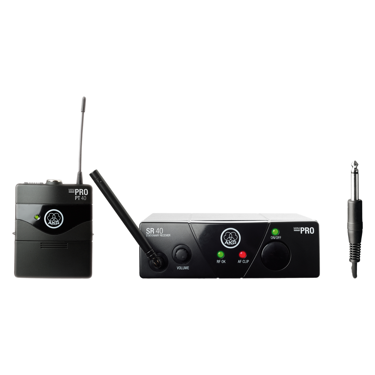 AKG WMS40 Mini Instrumental Set US25A, Wireless Microphone System, Crystal clear sound, Best audio quality for powerful performances, "Up and running" in a second
