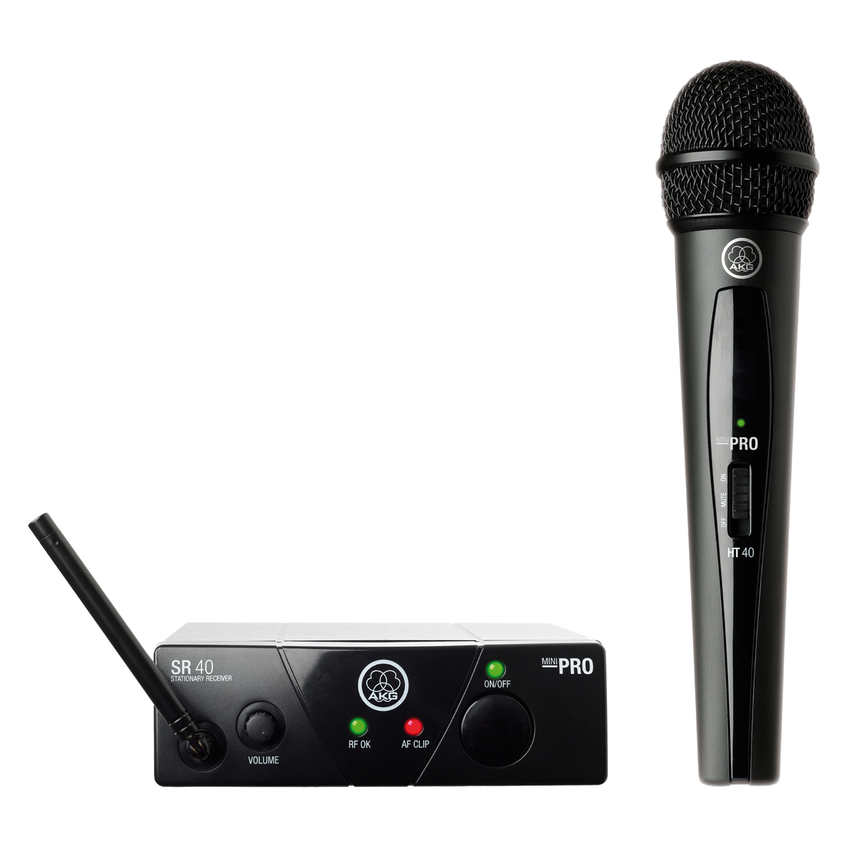 AKG WMS40 Mini Vocal Set US25B, Wireless Microphone System, Crystal clear sound, Best audio quality for powerful performances, "Up and running" in a second