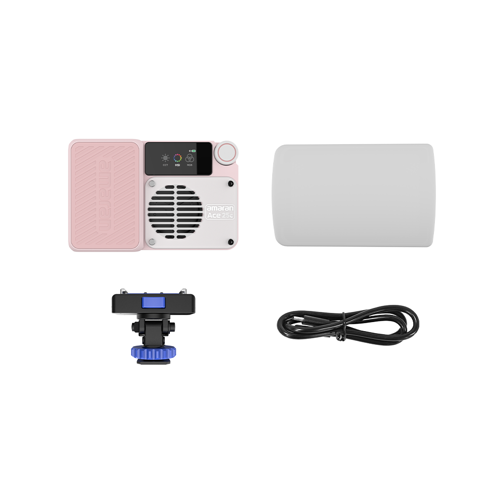 amaran Ace 25c Pink Kit, 32W Full-Color Pocket LED Light, 2,300K - 10,000K CCT, CRI 95+