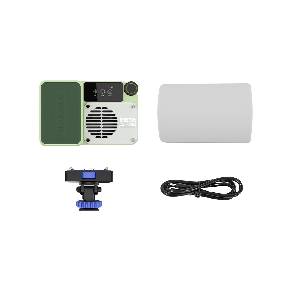 amaran Ace 25c Green Kit, 32W Full-Color Pocket LED Light, 2,300K - 10,000K CCT, CRI 95+